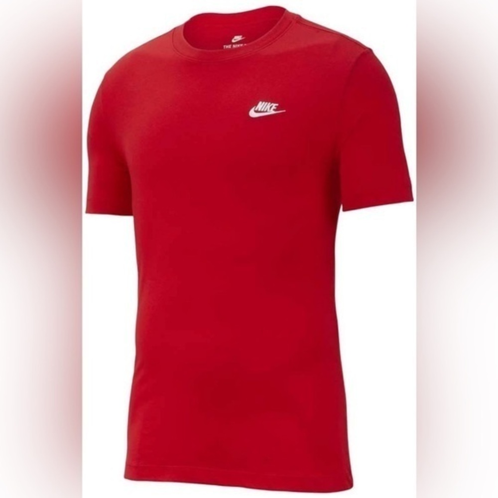 Nike mens Sportswear Club T Shirt Red Medium